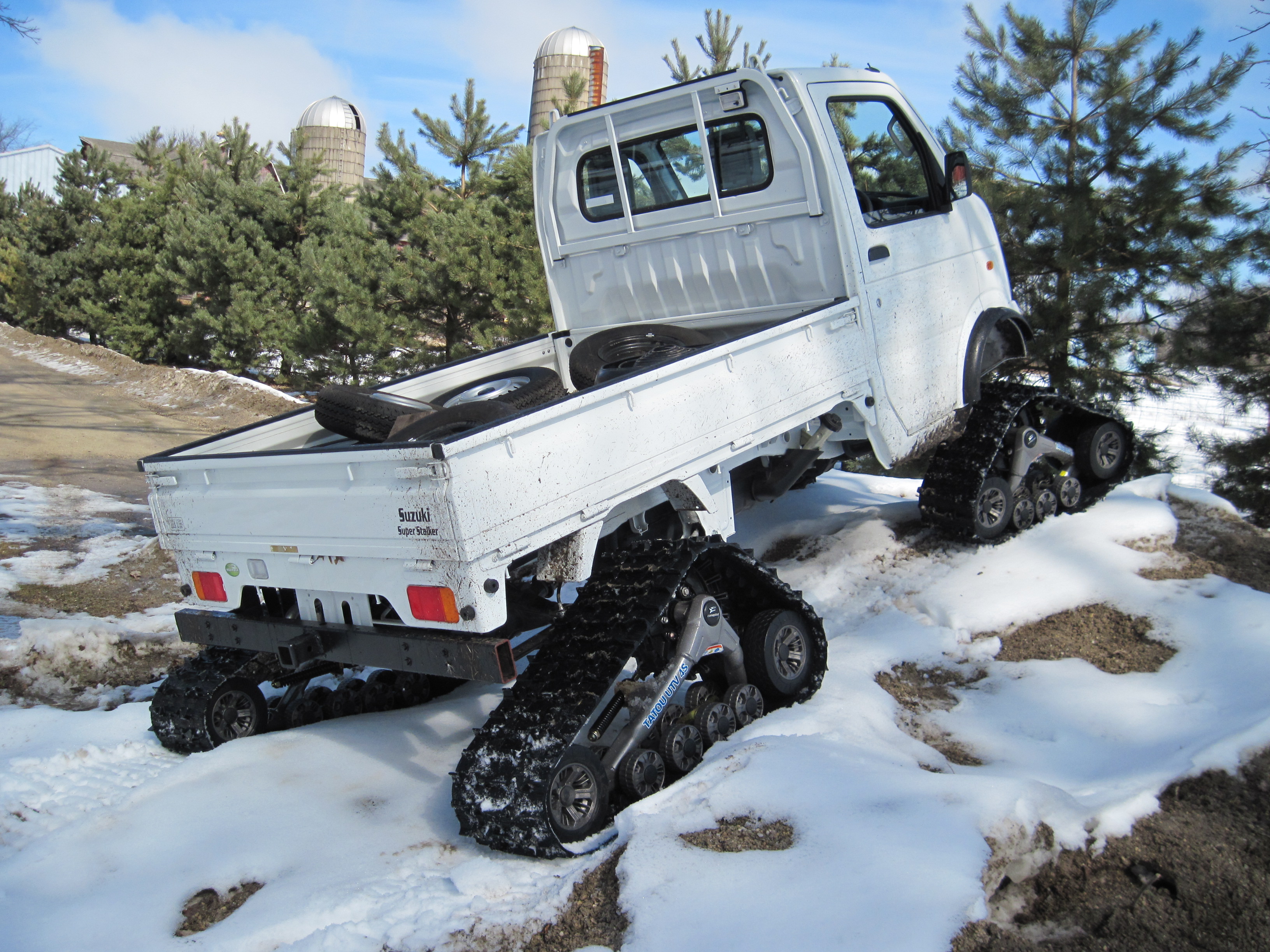 suzuki track mattracks truck super carry systems stalker tracks trucks mini road camoplast cyl ccl efi utv geo atv